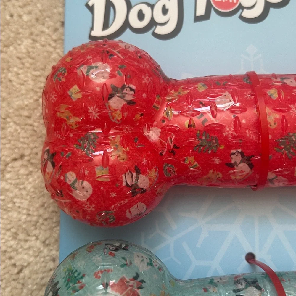 Fofos | 2 Pack Dog Toys | Blue Red